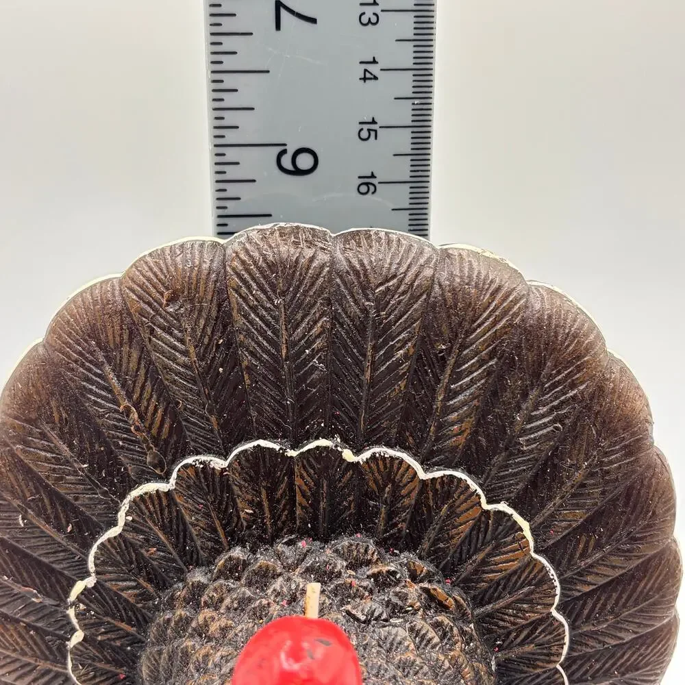 Vintage Gurley Hand Painted Molded Thanksgiving Turkey Candle Unused Rare Decor